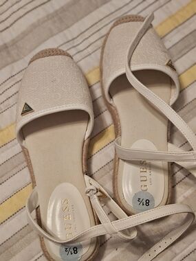 GUESS Women’s White Espadrille Sandals